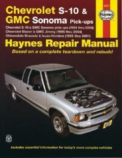 Chevrolet S 10 and GMC Sonoma Pick Ups, Chevrolet Blazer and GMC Jimmy 