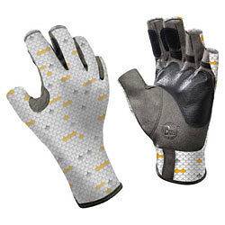   Fly Fishing Pro Series Fishing Gloves Angler Fish Scales Gray XL / XXL