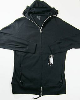 INC INTERNATIONAL CONCEPTS Zippered Hoodie w/Face Mask BLK Size XL NWT 