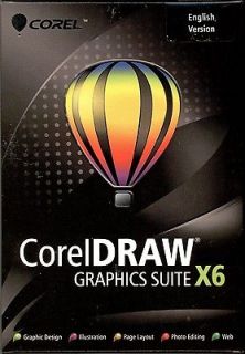 Corel DRAW Graphics Suite X6   Full Retail New in Sealed Box Genuine 