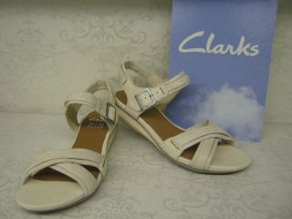 Clarks Roof Dance Bone Leather Casual Two Part Active Air Sandals