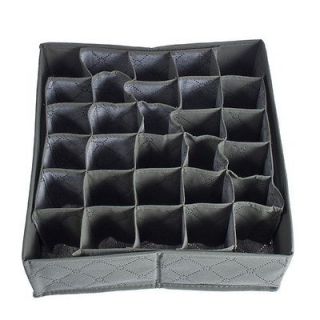 30 Cell Foldable Bamboo Charcoal Ties Socks Drawer Closet Organizer 