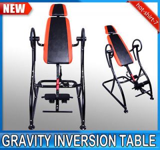 New Indoor Foldable Gravity Inversion Table Bed Therapy Table Black 