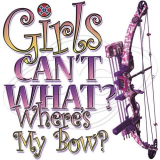 Dixie TShirt Girls Cant Do What? Wheres My Bow Southern Rebel Rose 