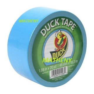 Duck Brand Duct Tape ~ Electric Blue Color ~ Light Baby Blue Print 