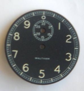 WALTHAM MILITARY TIMER DIAL FOR THE 16 SIZE P W
