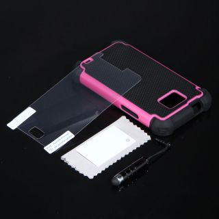   Dual Layer Defender Hard Case for Samsung Galaxy S2 i9100+PEN & FILM