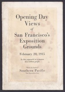   Folder, Opening Day Views, Panama Pacific Expo, Southern Pacific RR