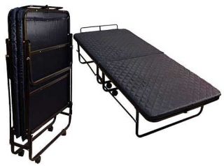 PORTABLE FOLDABLE HIDE ROLL A WAY METAL FRAME FOLDING SINGLE GUEST BED 