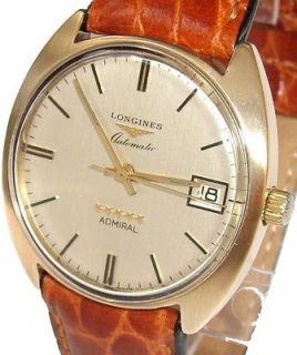 1971 LONGINES 9CT SOLID GOLD 5 STAR ADMIRAL AUTOMATIC VINTAGE 