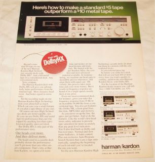 Harman Kardon HK200XM HK300XM Tape Deck PRINT AD 1980