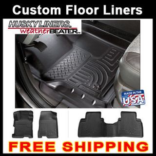 2012 Toyota Camry Husky WeatherBeater Floor Mats Liners Black   Front 