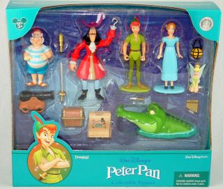 Disney World Peter Pan Tinkerbell 14 Pc. Playset Figurine Set NEW