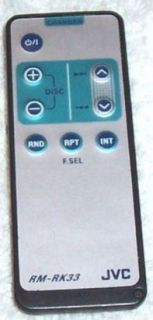 JVC RM RK33 Remote Control Excellent Condition for car stereo cd 