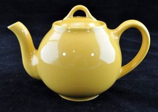 Mustard Yellow Made in USA Liptons Tea Teapot Marked 6 Tall 