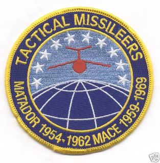 TACTICAL MISSILEERS MATADOR & MACE COMMEMORATIVE patch