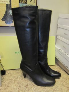 Max Studio Maureen Knee High Boots Black 10 M New in Box