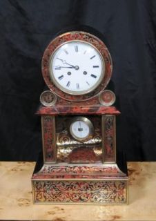 Antique Boulle Inlay French Mantel Clock