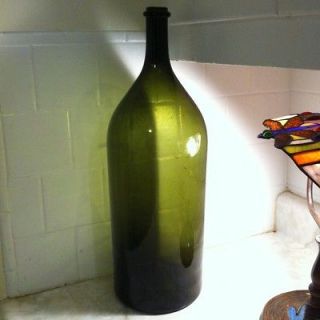 Antique Wine Bottle Hand Blown Demijohn Carboy Black Glass Huge 6L 