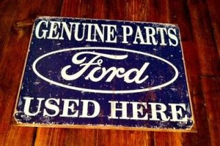 Ford Genuine Parts Distress Sign 1950s Style Antique Vintage Look 