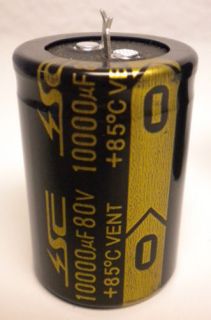 CAPACITOR 10,000uF 80V SSC SNAP IN 10000 mFD, power amp