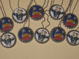 wild kratts inspired party favors lot of 20 bottle cap ball chain 