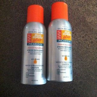 AVON SKIN SO SOFT BUG GUARD PLUS PICARIDIN INSECT REPELLENT 2 CANS