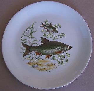 RARE Vintage Alfred Meakin Glo White Ironstone Fish Plate Dish England 