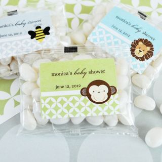 24 Baby Animal Personalized Jelly Bean Packs Favors