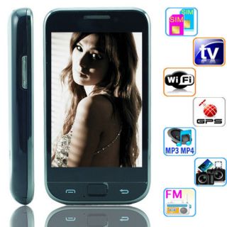 Unlocked dual sim 4 inch TV WIFI java mobile GPS phone