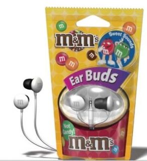 Maxell White M&Ms Chocolate Candy Headphones Earbuds Music  Player 