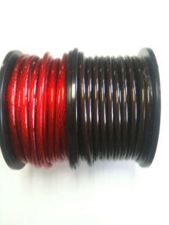  ft 4 Gauge 25 RED and 25 Black Car Audio Power Ground Wire Cable AWG