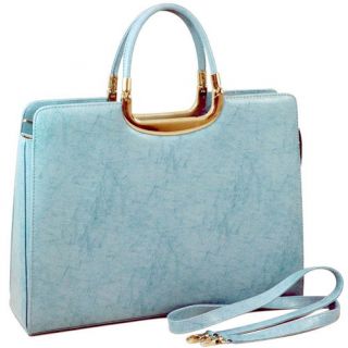 Woman Designer Briefcase Handbag Purse Bag Blue