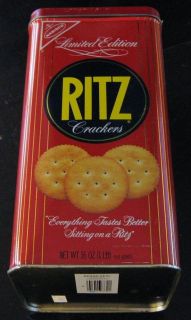 LIMITED EDITION RITZ CRACKERS COMMEMORATIVE TIN 1986   ADVERTISING
