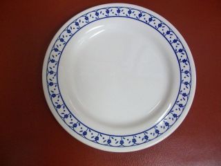 VINTAGE   OXFORD BLUE AND WHITE 2980 1 SALAD PLATE   MADE IN BRAZIL