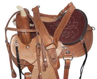 New 17 Comfortable Endurance Trail Western Leather Horse Saddle Tack 