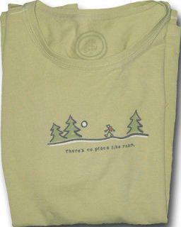 LIFE IS GOOD Womens X LARGE Apple Green No Place S/S Crusher Tee 