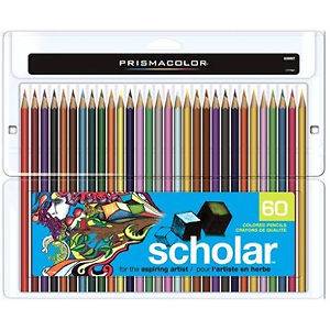 Prismacolor Scholar Color Pencil Assorted Gift Set/60 NEW