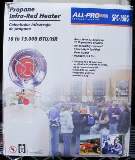 ALL PRO PORTABLE PROPANE OUTDOOR INFRA RED HEATER MDLSPC15RG
