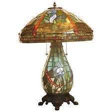Luxurious Tiffany Lamp in Antique Brass