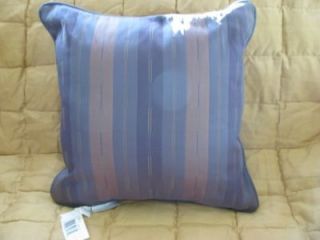 Plaid Stripe Gray Purple Tan Rachael Ray Quality Satin Pillow 16X16 