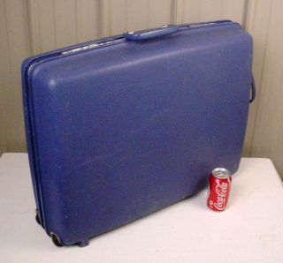 Large Vintage Samsonite Concorde Blue Hard Side Suitcase Luggage 
