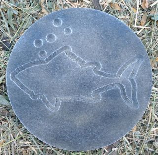 fish shark sea plaque plastic garden casting plaque mold mould ocean