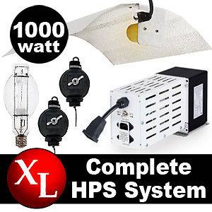 Complete 1000 Watt HPS Grow Light Kit Plant Hydroponics Lamp Set 1,000 