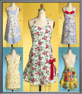 Butterick 4945 Aprons Sewing Pattern 5 Styles Full, Half & Wrap Around 