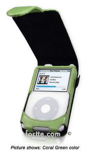   Case   Coral Green   Flip Style for Apple iPod video 30, 60, 80Gb