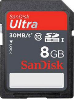 SanDisk 8GB 8 GB ULTRA Secure Digital SD SDHC 30mb/s Memory Card SDSDH 