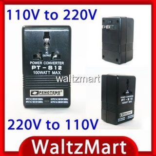 100W 220V to 110V & 110v to 220v (2 Channel) Voltage Converter Power 