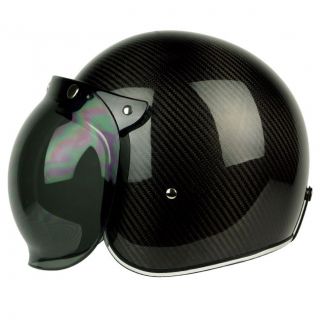 SMOKE ~ Bobber Helmet Bubble Visor Vintage fits Shoei Sparx Biltwell 