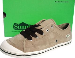 SIMPLE SUEDE TAKE ON RIBBON TAUPE WOMENS ECO FRIENDLY SNEAKERS 6 7 10